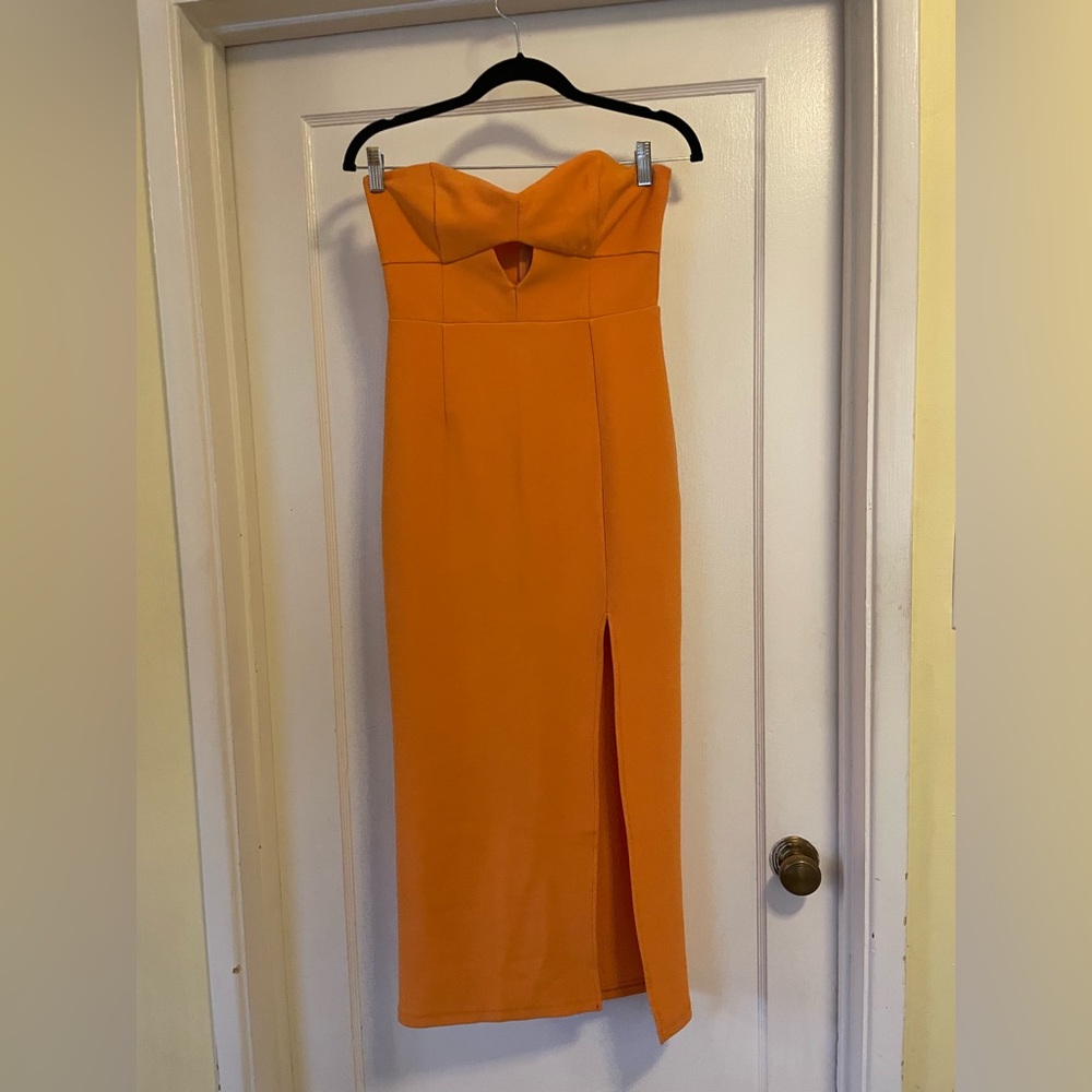 Hello Molly ‘Feeling Slay Maxi Dress’ Orange, Size: Large